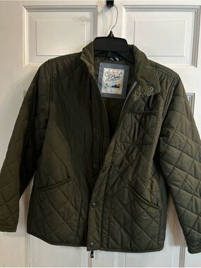 J. Crew  Boys Quilted Olive Green Jacket